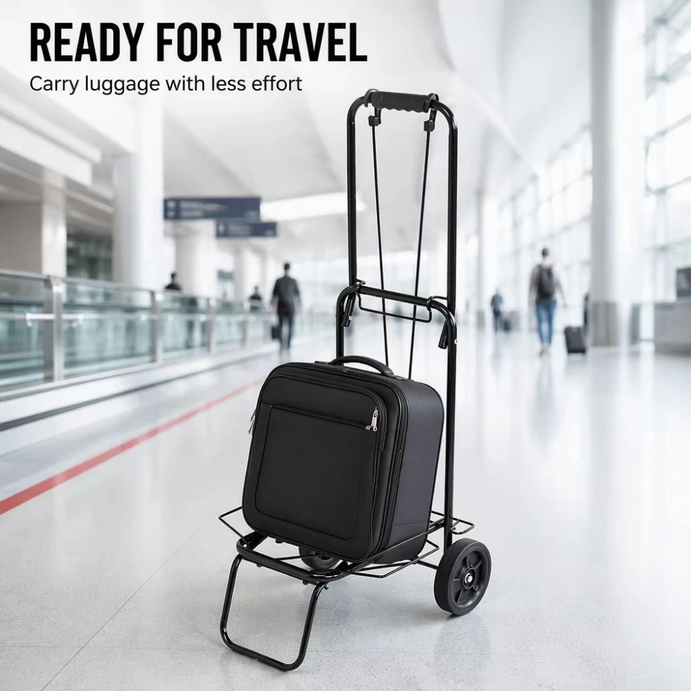 Metal Folding Mini Luggage Trolley Cart