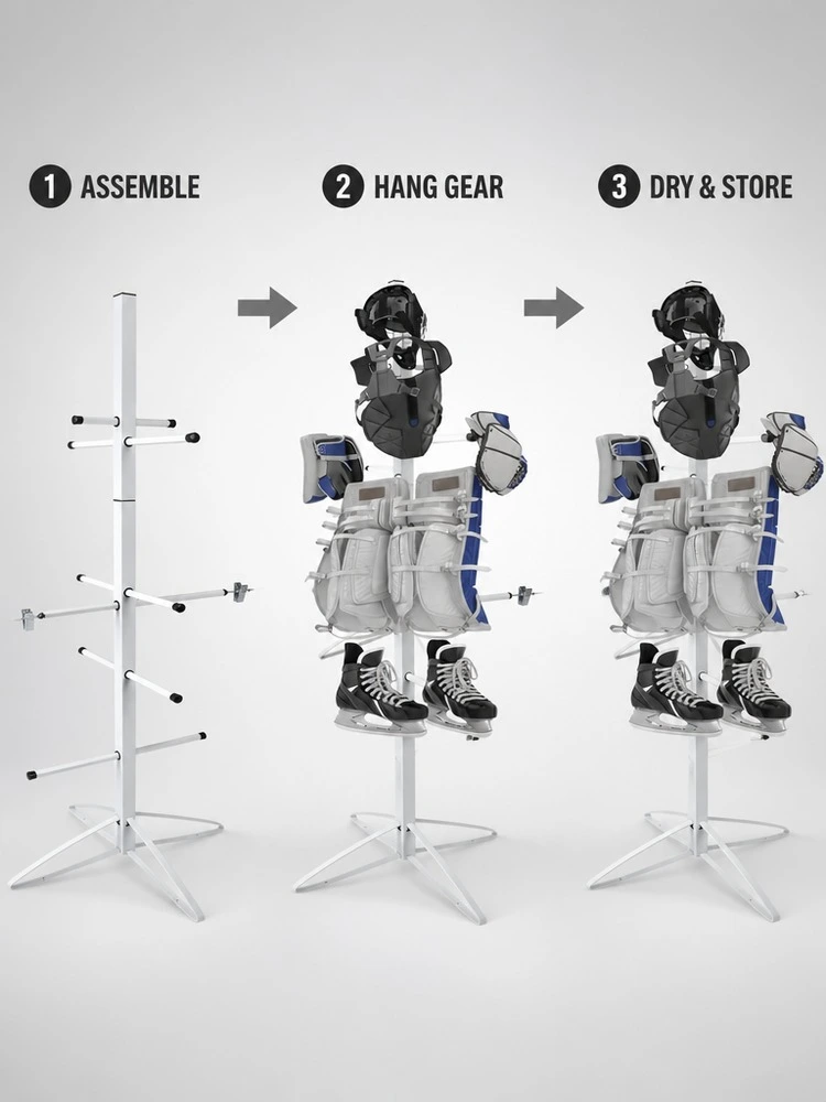 Metal Hockey Equipment Drying Rack Stand