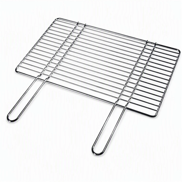 Ruostumattomasta teräksestä kudottu BBQ-grilliverkko kantokahvalla