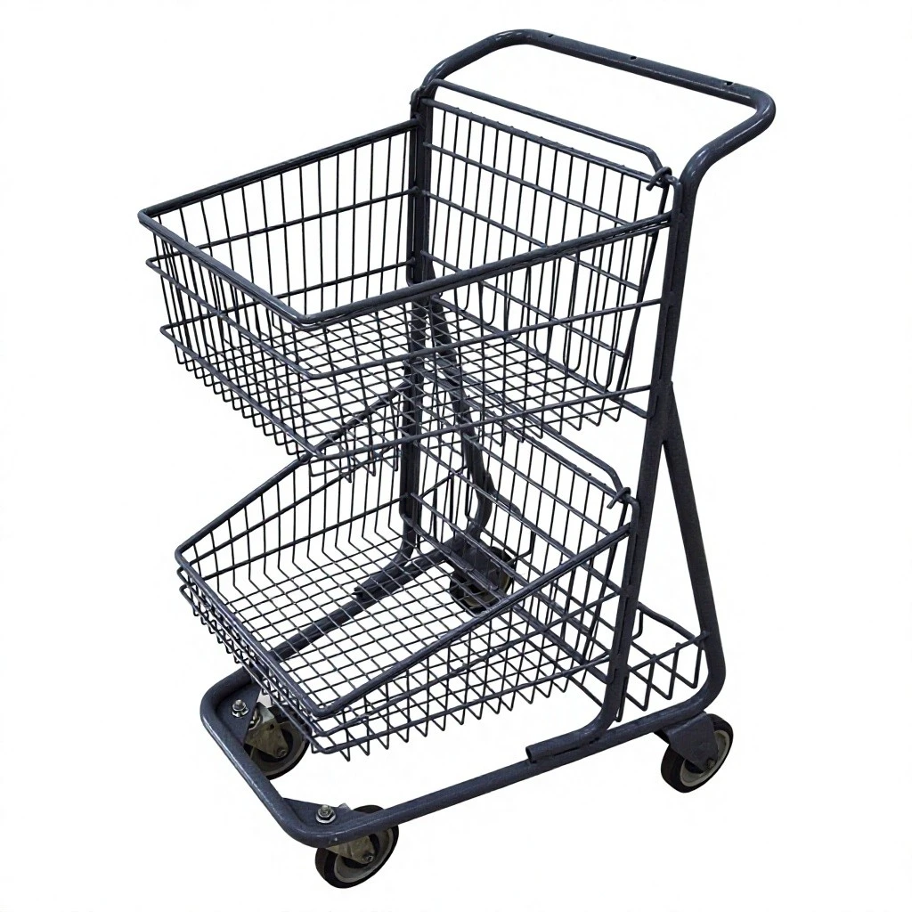 Supermarketin ostoskori kaksoiskoreilla